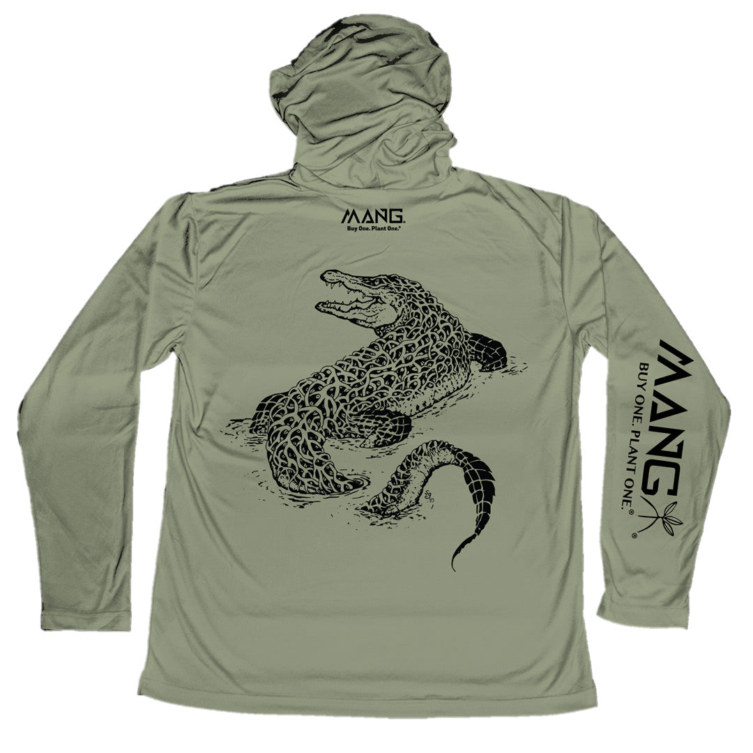 MANG Gator MANG Eco Hoodie - XS-Olive Green