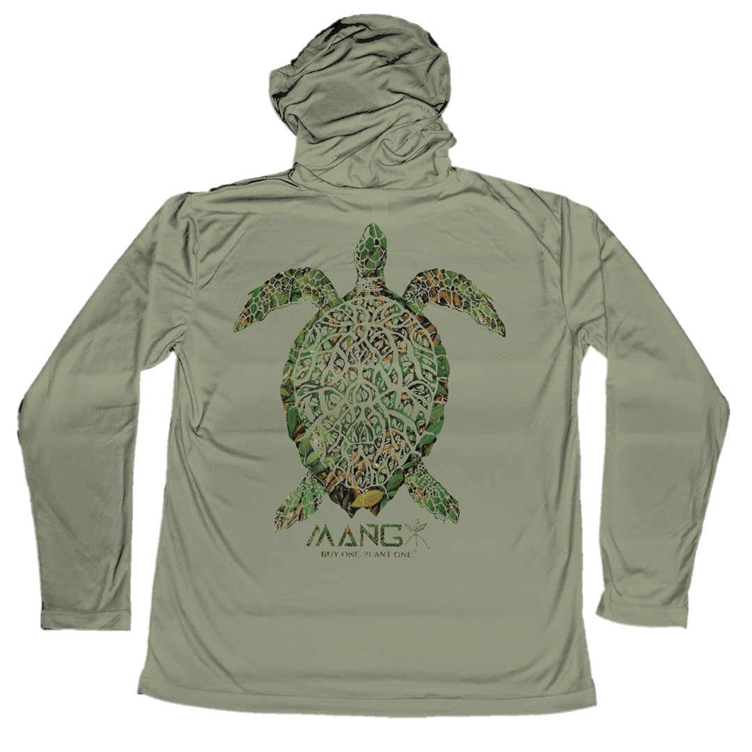 MANG Grassy Turtle Eco Hoodie - XS-Olive Green