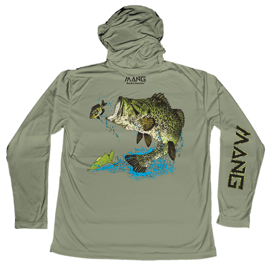 MANG Largemouth Bass MANG Eco Hoodie - XS-Olive Green