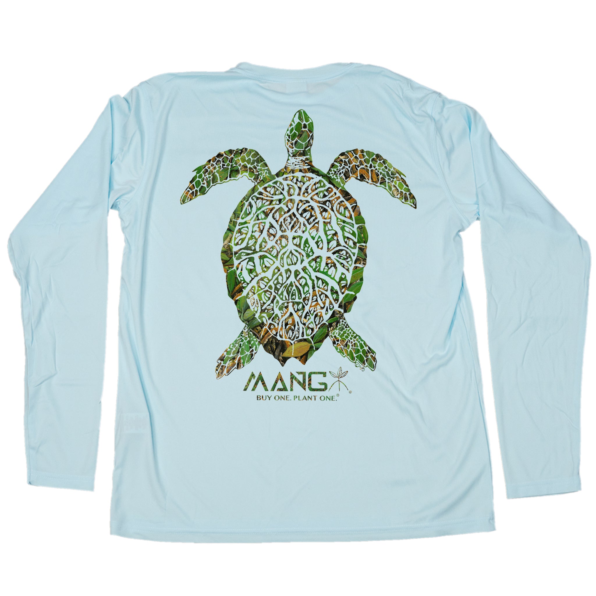 MANG Grassy Turtle - LS - XS-Arctic Blue