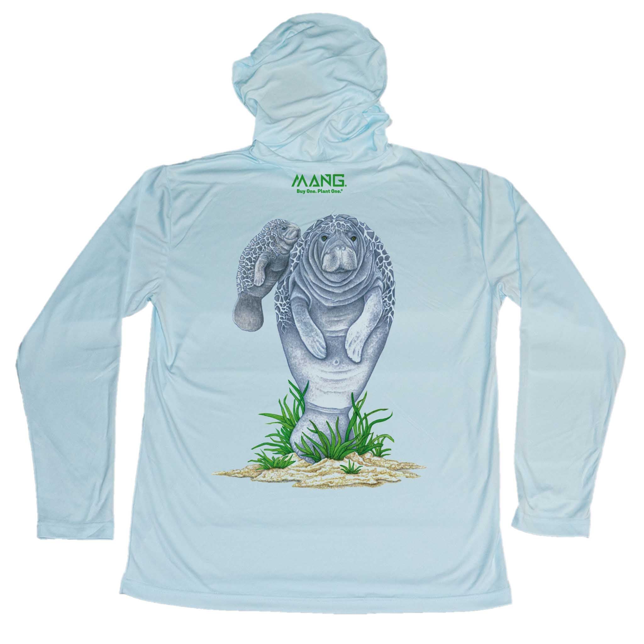 MANG Mamma Manatee MANG - Youth - Hoodie - YXS-Arctic Blue