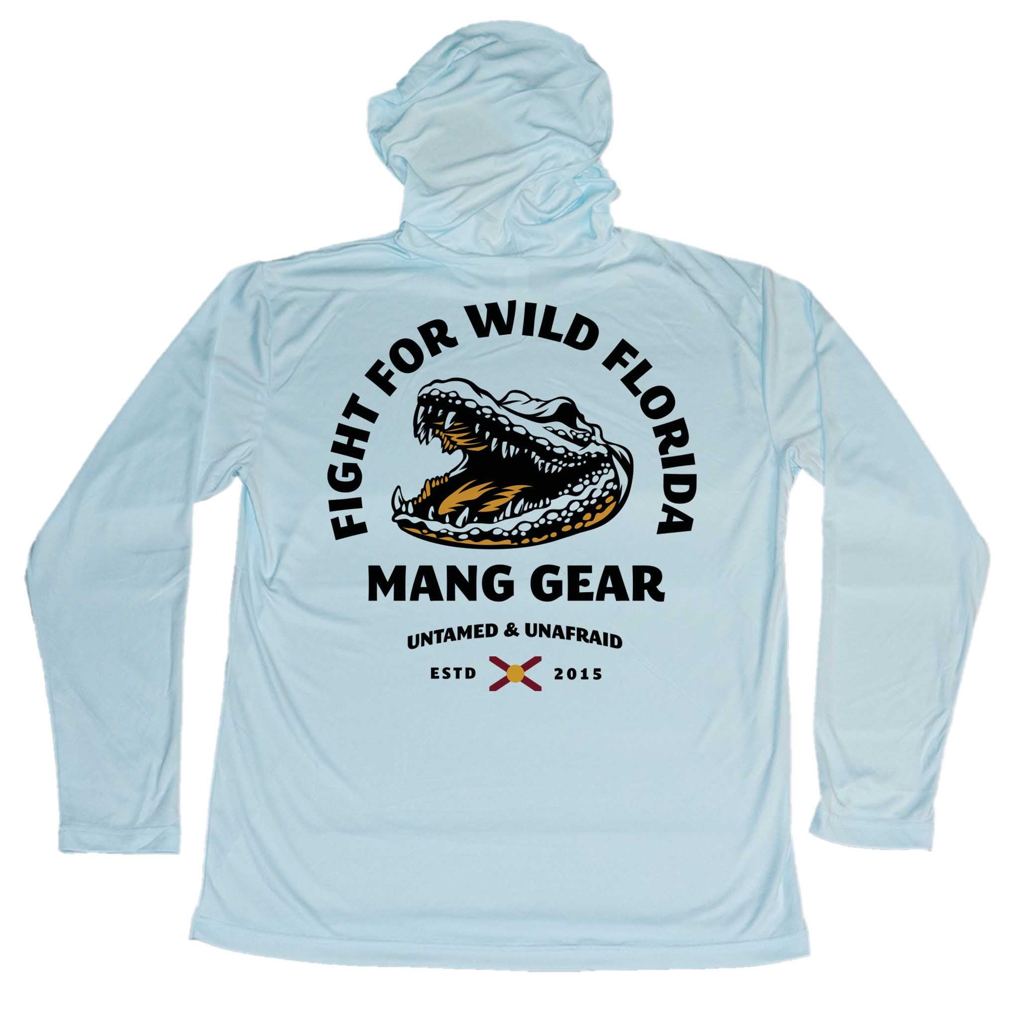 MANG Fight For Wild Florida Gator - Youth - Hoodie - YXS-Arctic Blue