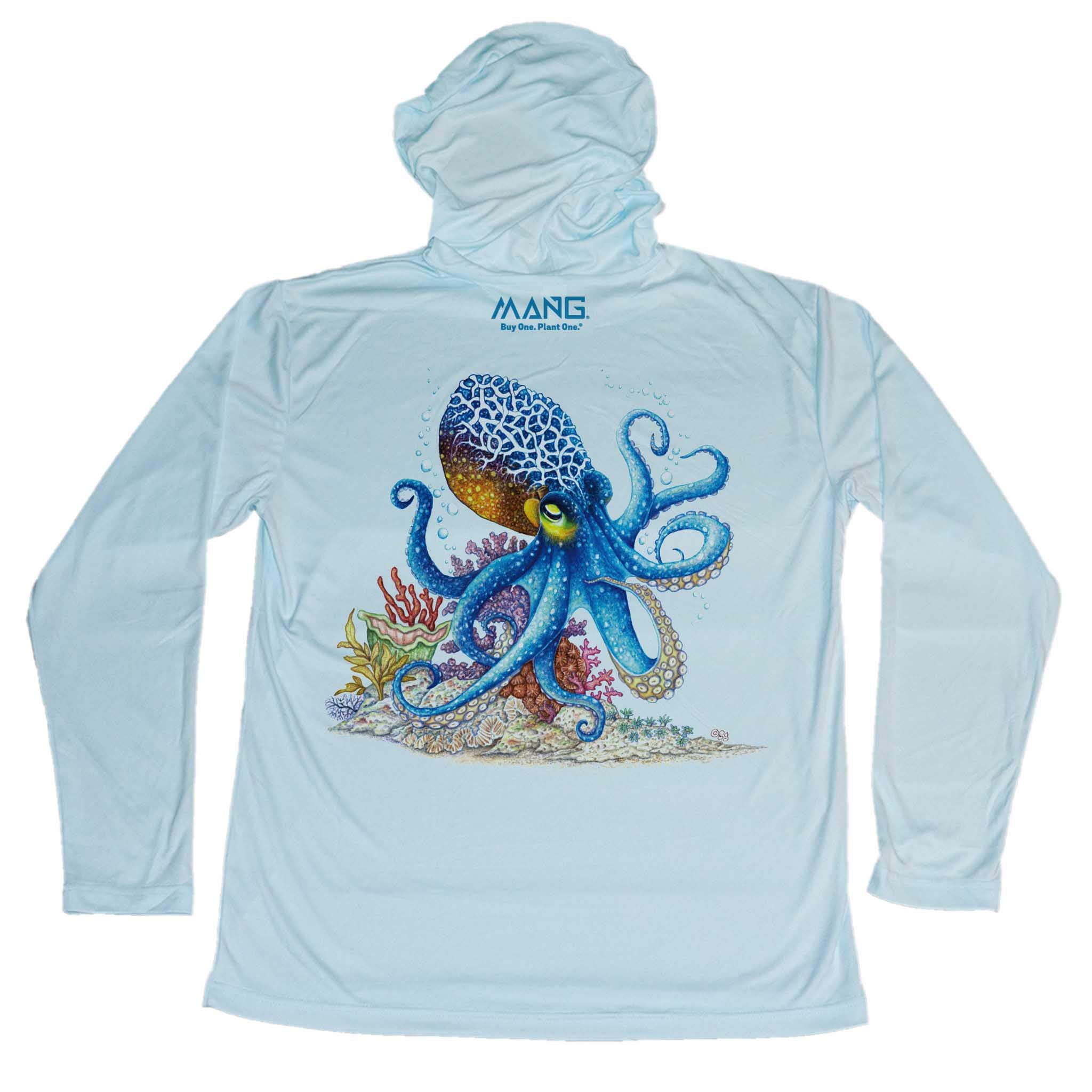 MANG Octopus MANG - Youth - Hoodie - YXS-Arctic Blue