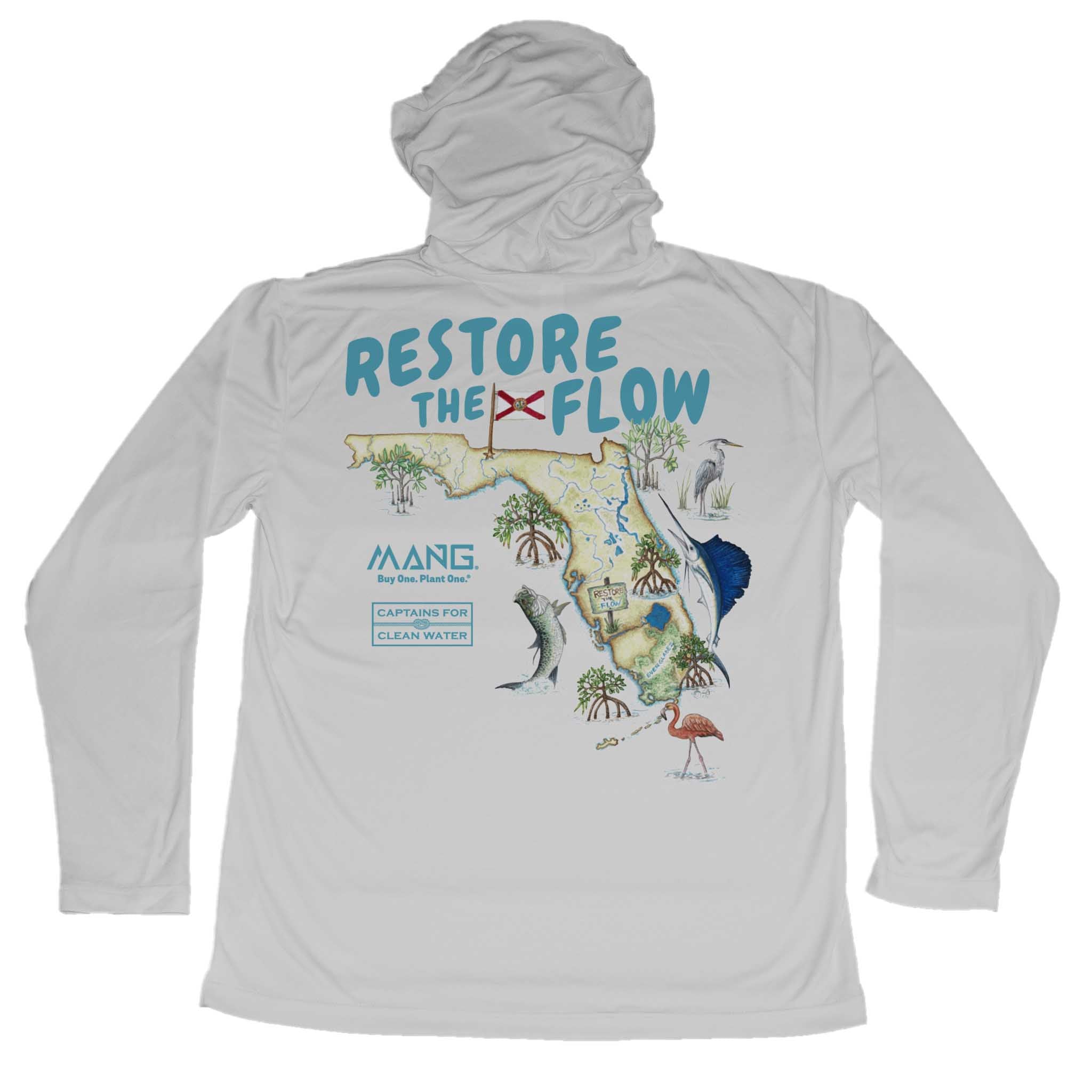 MANG Restore the Flow 2.0 - Youth - Hoodie - YXS-Pearl Gray