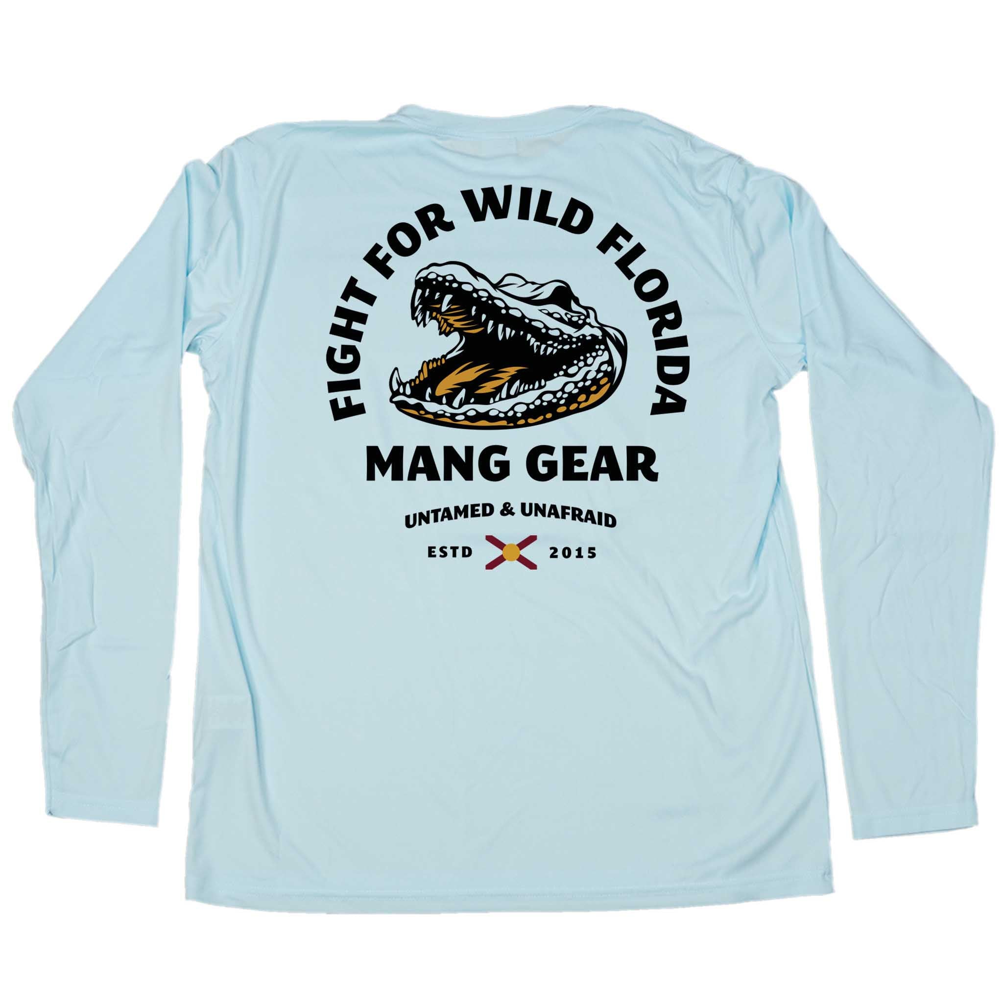 MANG Fight For Wild Florida Gator - LS - XS-Arctic Blue