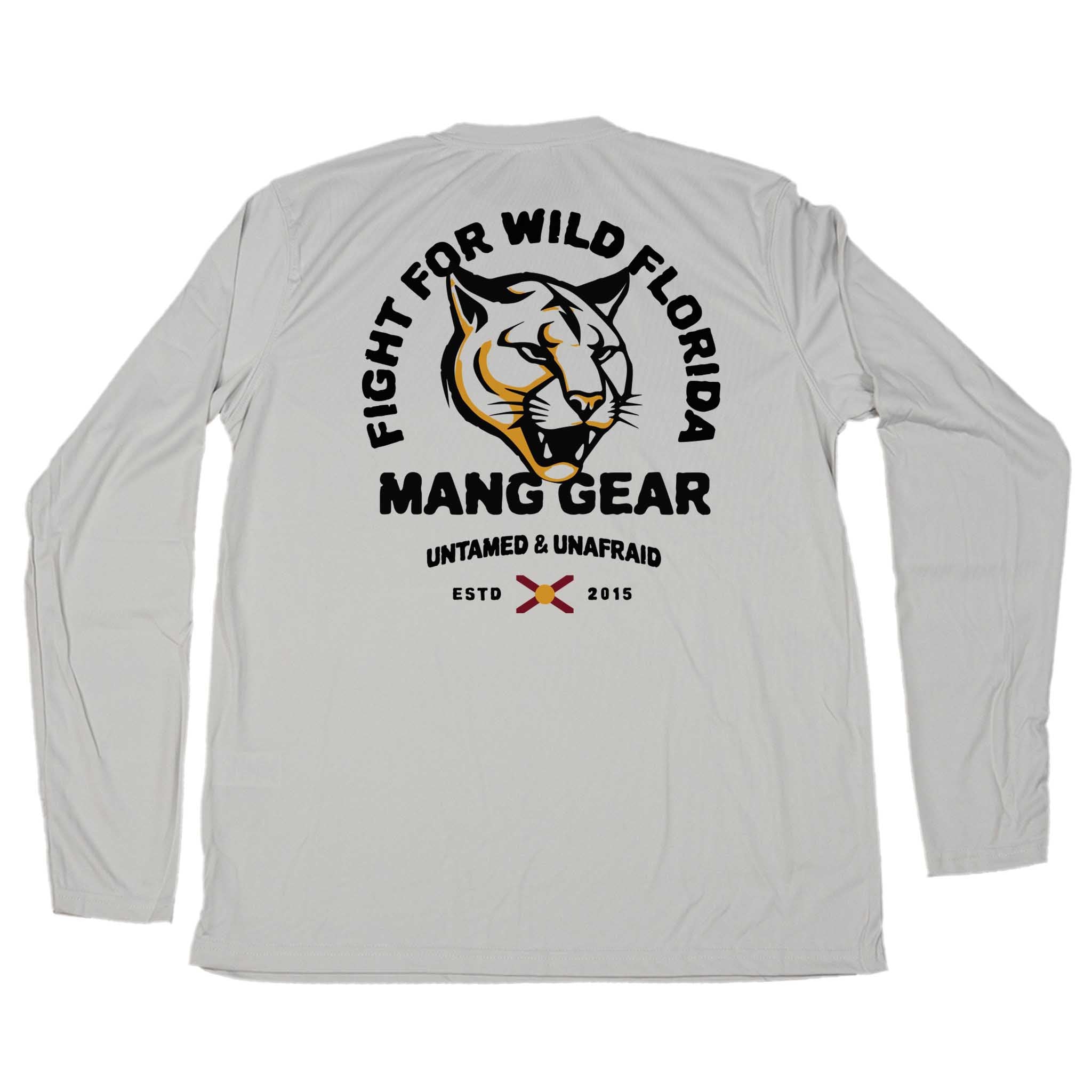 MANG Fight For Wild Florida Panther - LS - XS-Pearl Gray