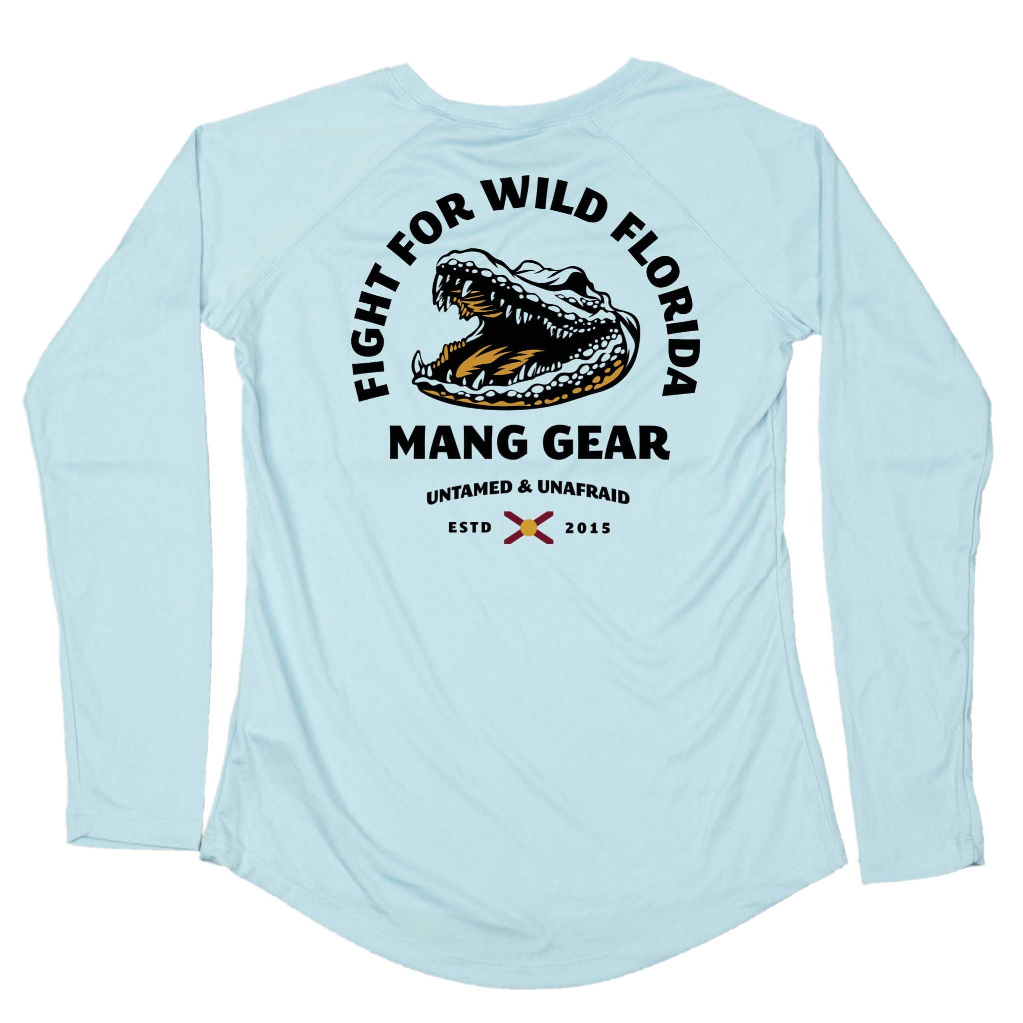 MANG Fight For Wild Florida - Women's - LS - XS-Arctic Blue