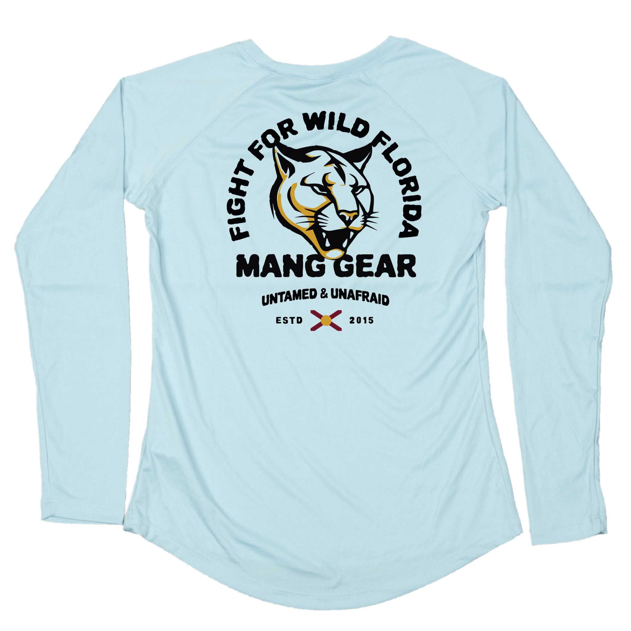 MANG Fight For Wild Florida Panther - Women's - LS - XS-Arctic Blue