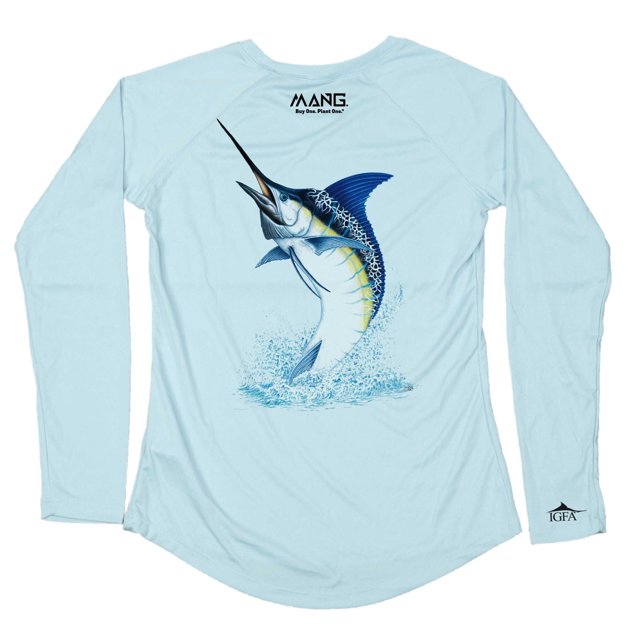 MANG IGFA Blue Marlin MANG - Women's - LS - XS-Arctic Blue