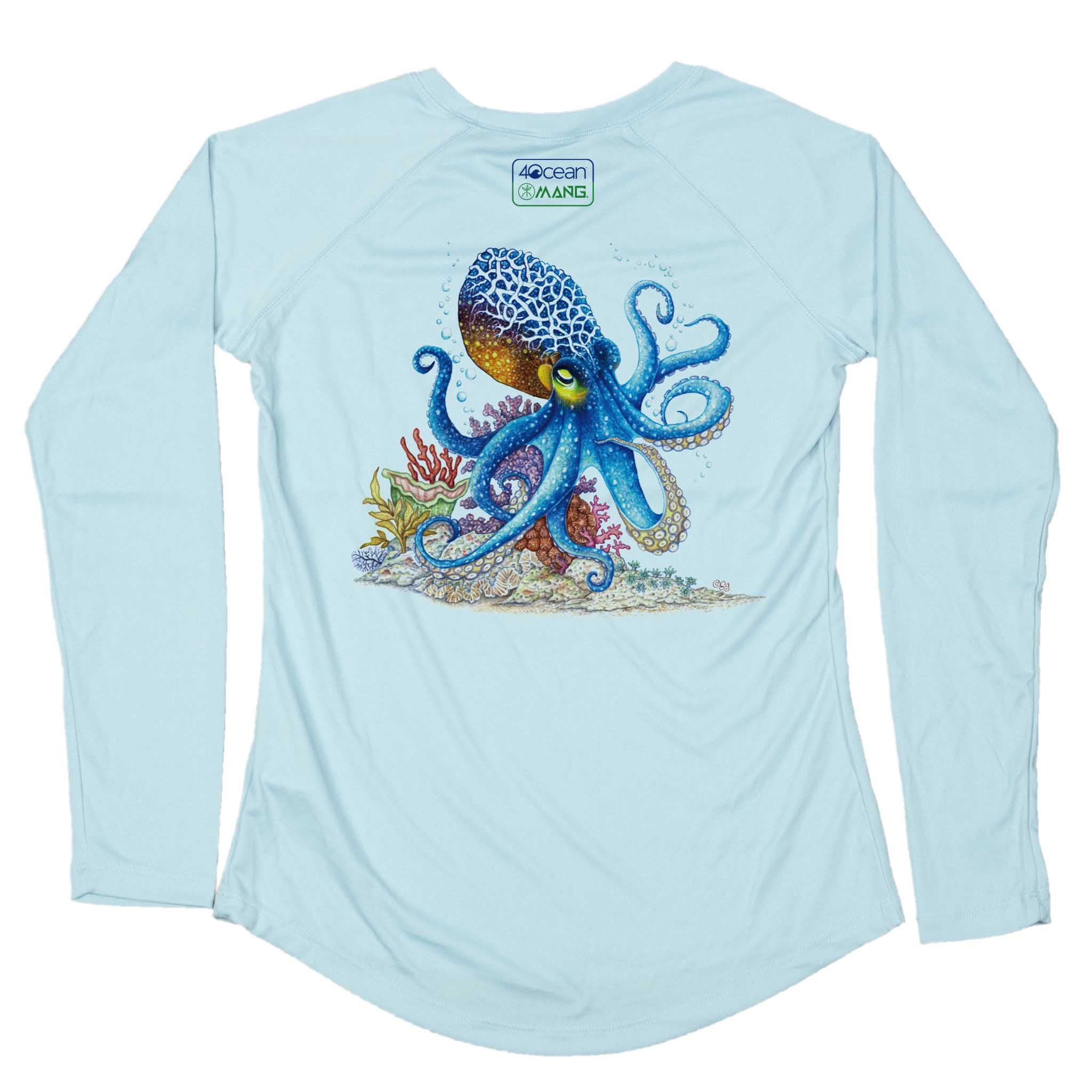 MANG 4ocean Octopus Eco LS - Women's - XS-Arctic Blue