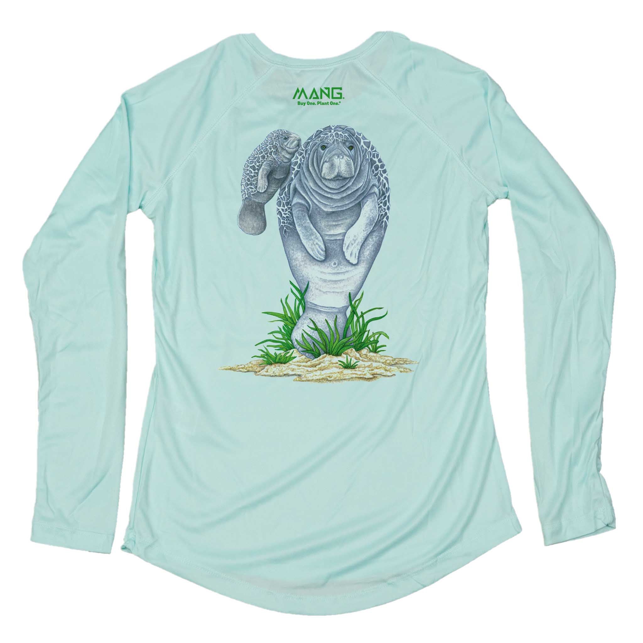 MANG Mamma Manatee MANG - Women's - LS - XS-Seagrass