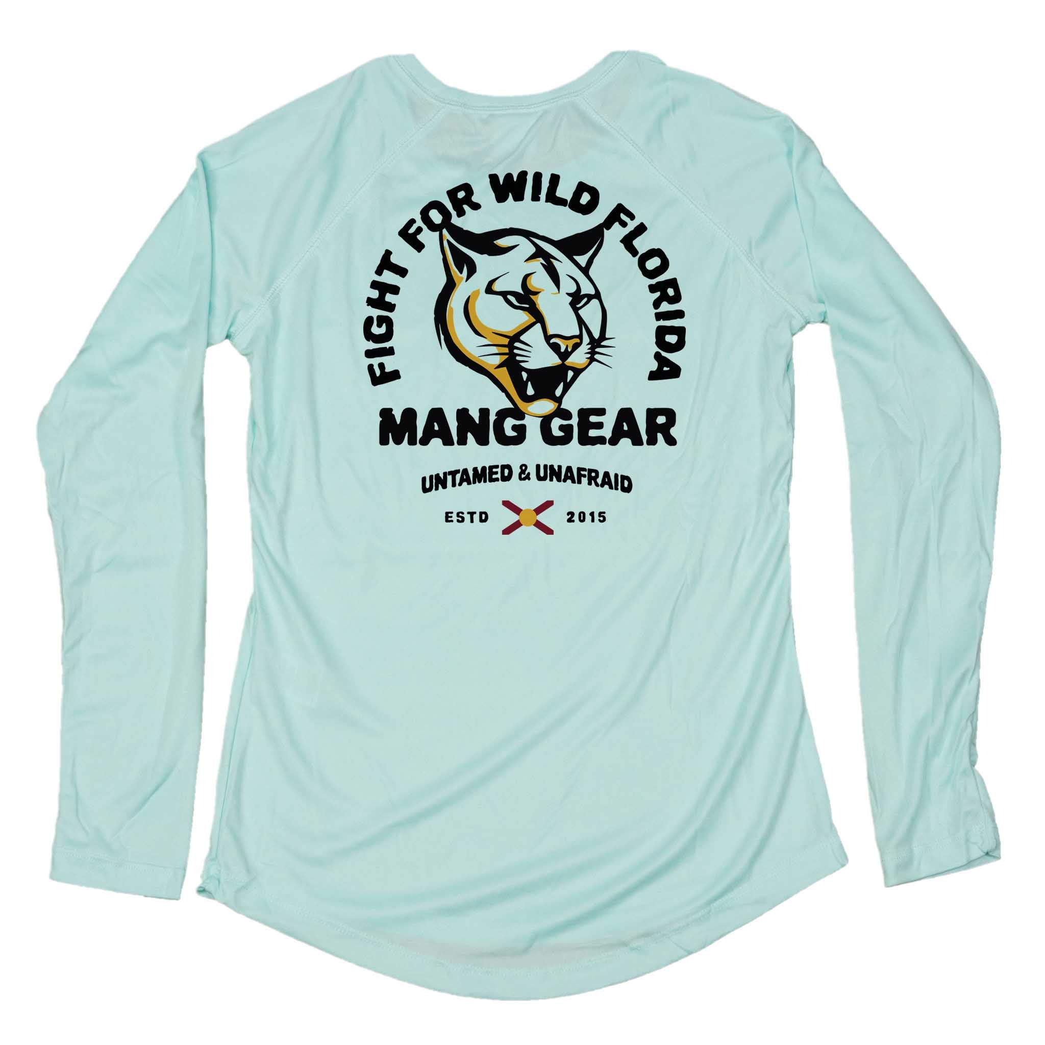 MANG Fight For Wild Florida Panther - Women's - LS - XS-Seagrass