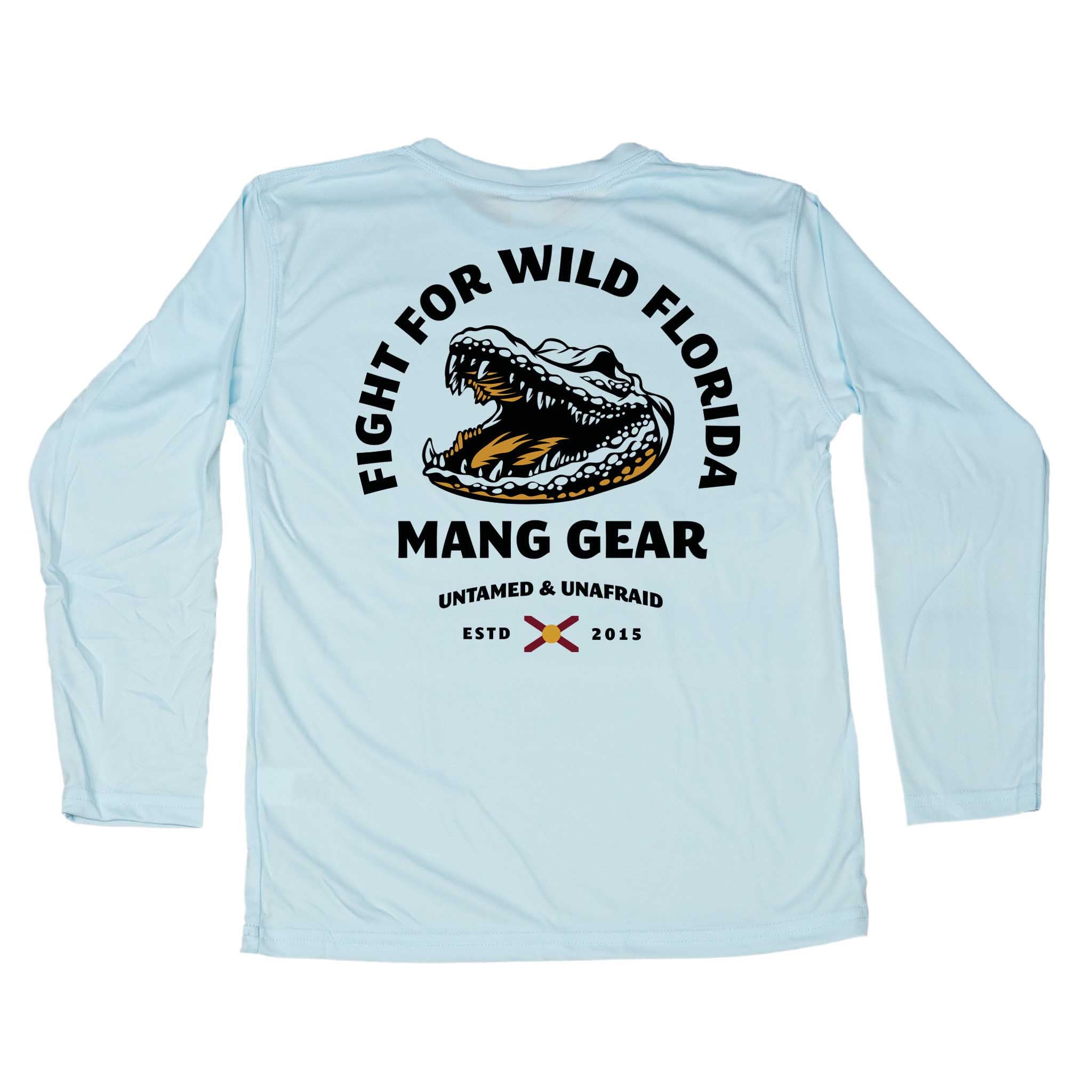 MANG Fight For Wild Florida - Youth - YS-Arctic Blue