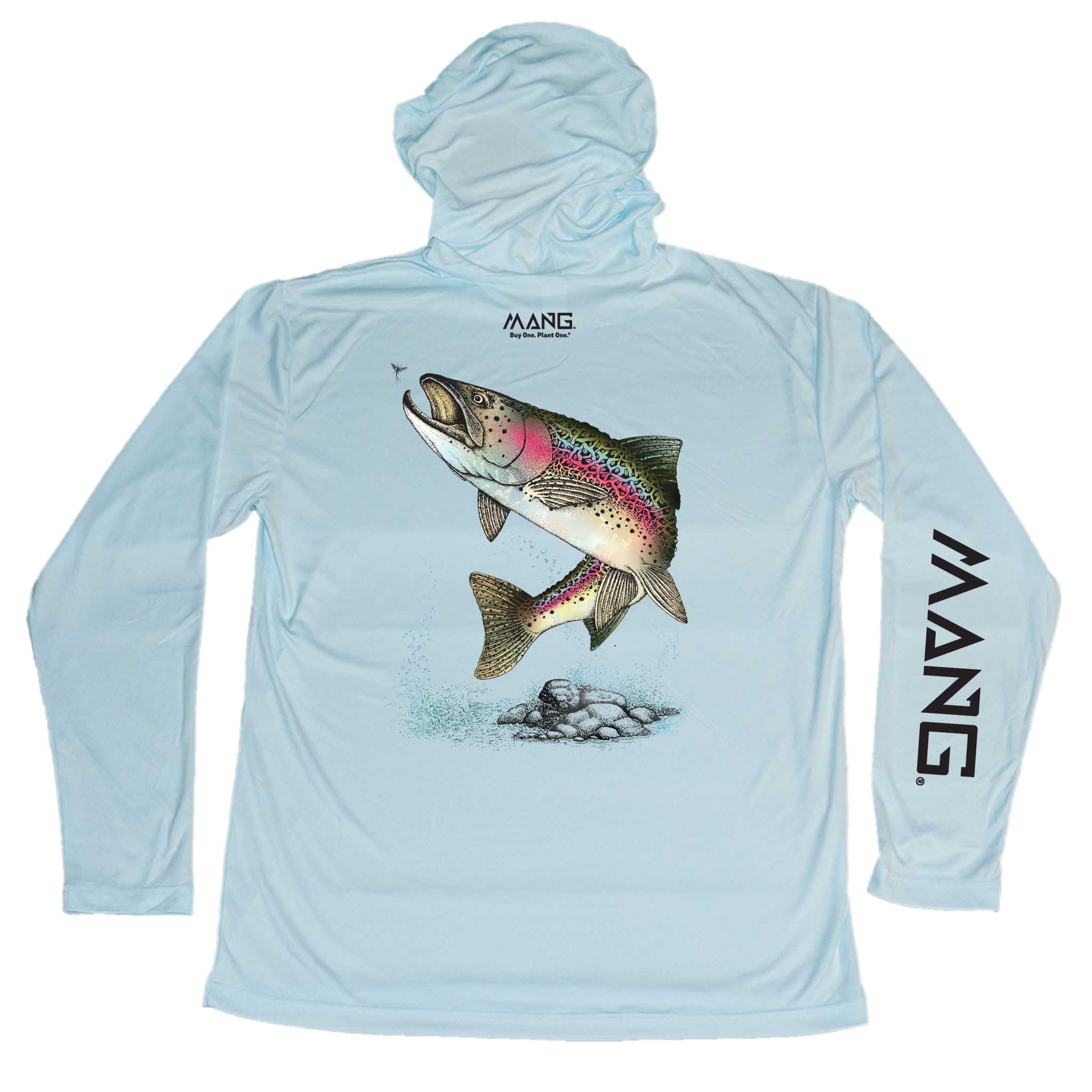 Fishing Performance Long Sleeve Shirt, Fly Fishing Long Sleeve Shirt,  Fishing Long Sleeve Shirt, Rainbow Trout Shirt 