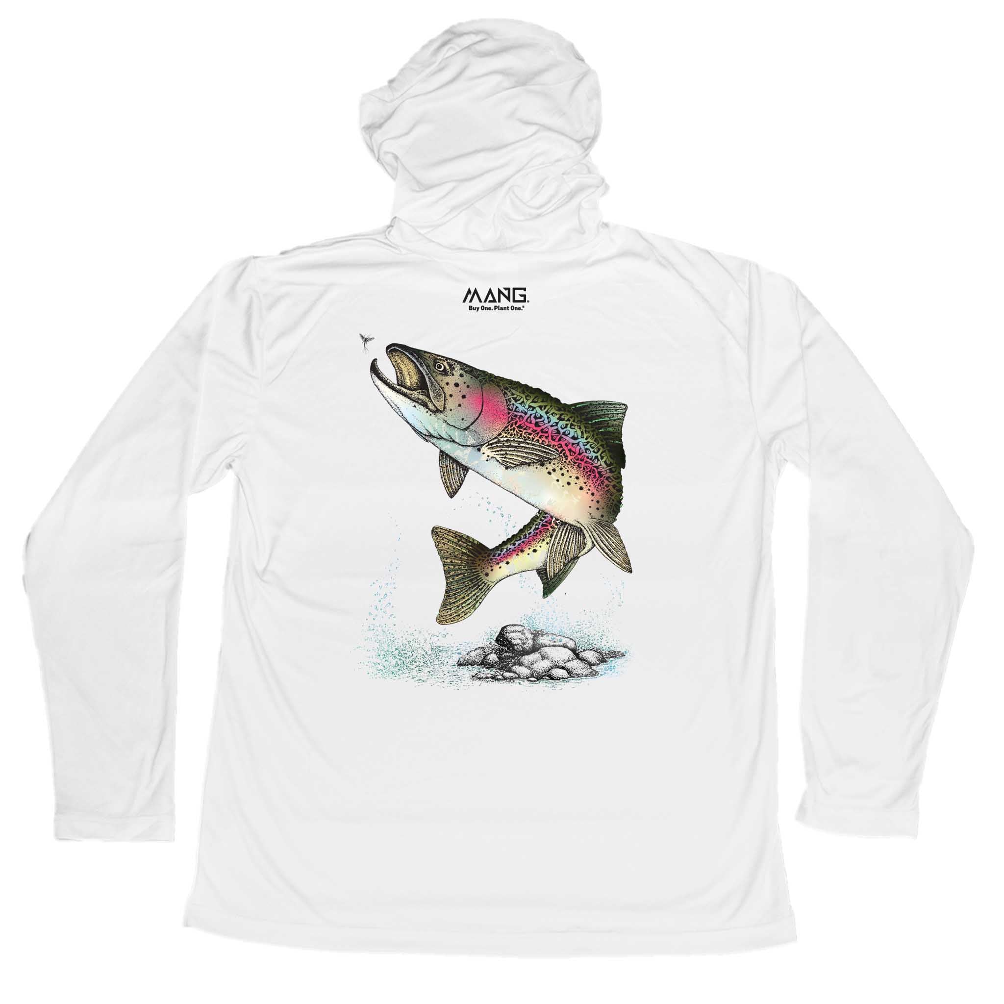 Rainbow Trout MANG - Youth - Hoodie - YM / Pearl Gray